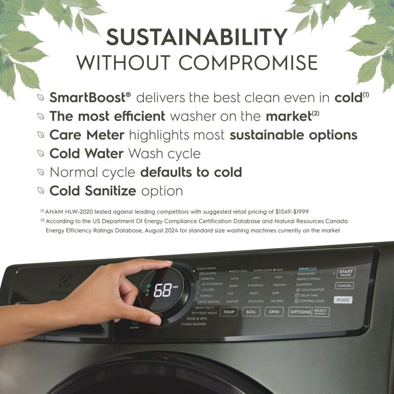 ELECTROLUX  700 Series Front Load Washer with Smartboost®, designed for cold water efficiency - 4.5 Cu. Ft. - White (ELFW7738AW)