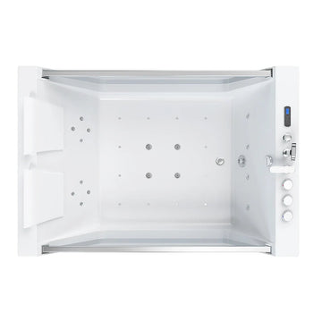 Empava Bathtub 71" Massage Whirlpool Inline Heater 2-Person with Dual Glass New