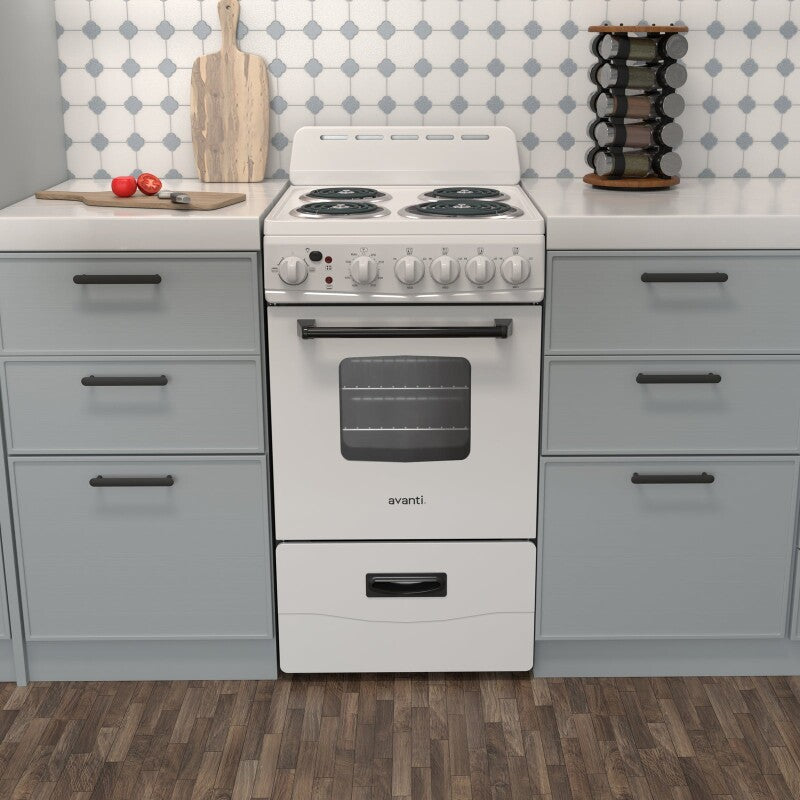 AVANTI  AVANTI RANGE ELEC 20" COIL TOP - White (ERU200P0W)