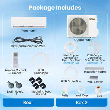 Costway 9000 BTU 19 SEER2 115V Mini Split Air Conditioner Heater 64537932 New
