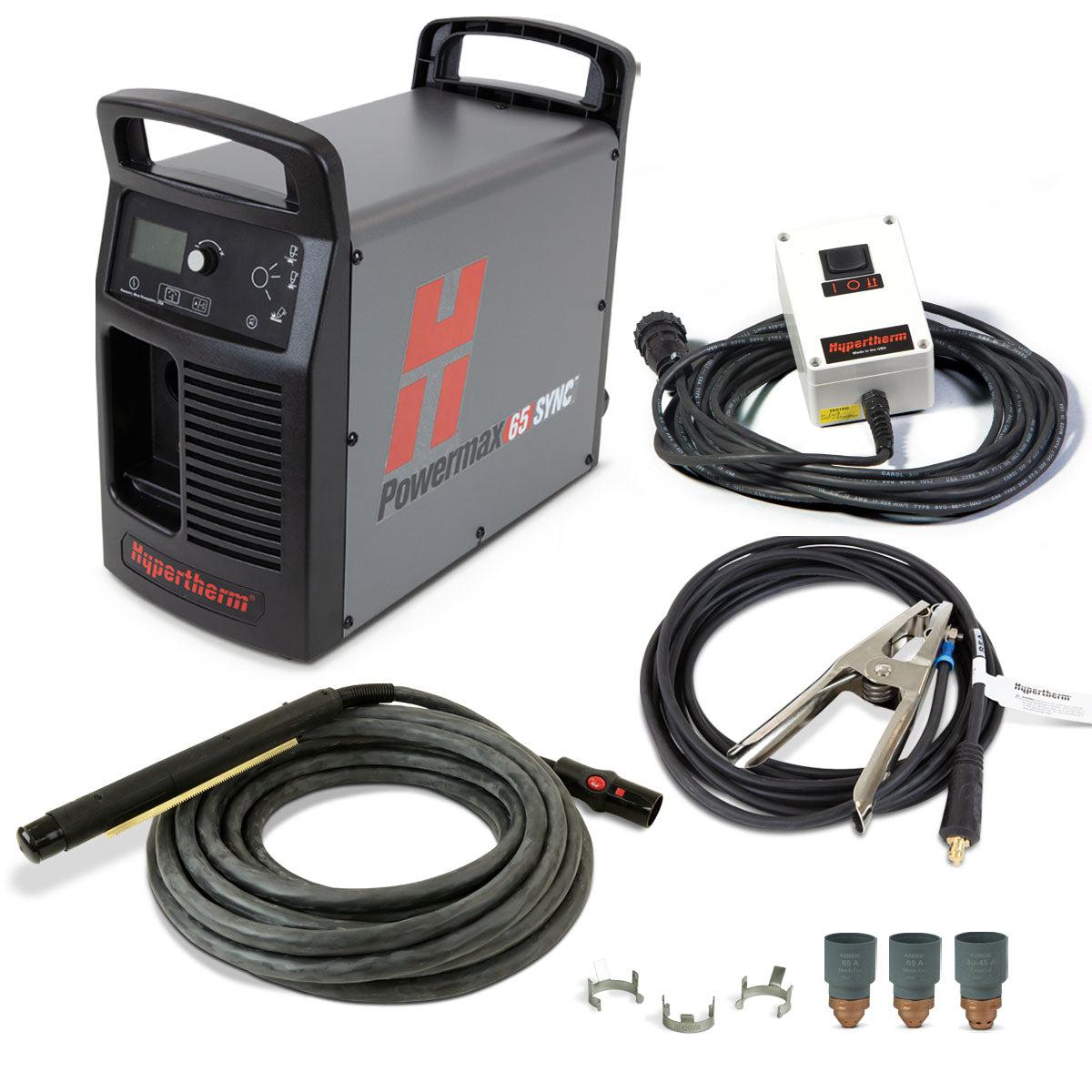 Hypertherm Powermax 65 SYNC w/ CPC port, 25' Machine Torch & Remote - 083348
