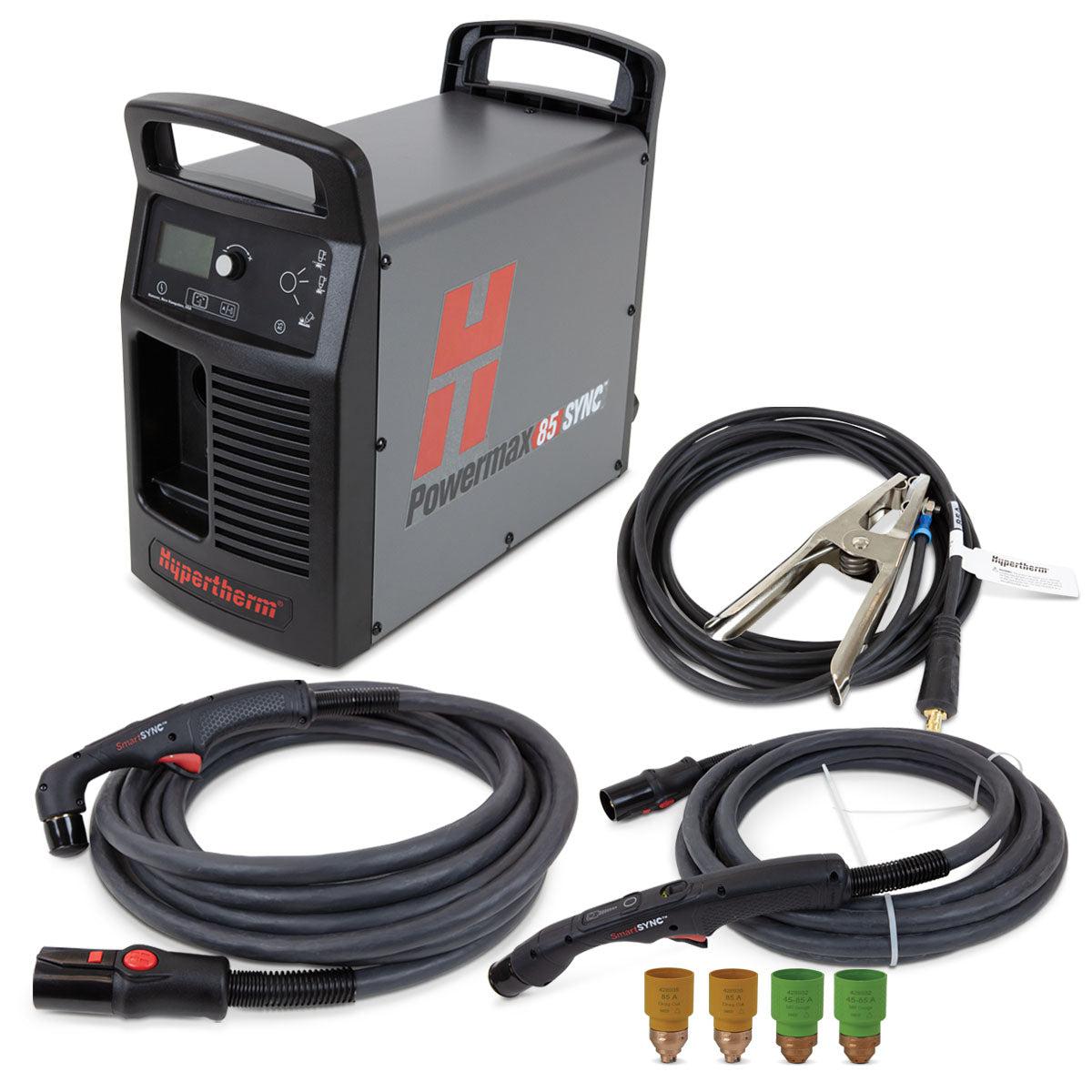 Hypertherm Powermax 85 SYNC w/ 75 & 15 Degree Hand Torch 25' - 087187