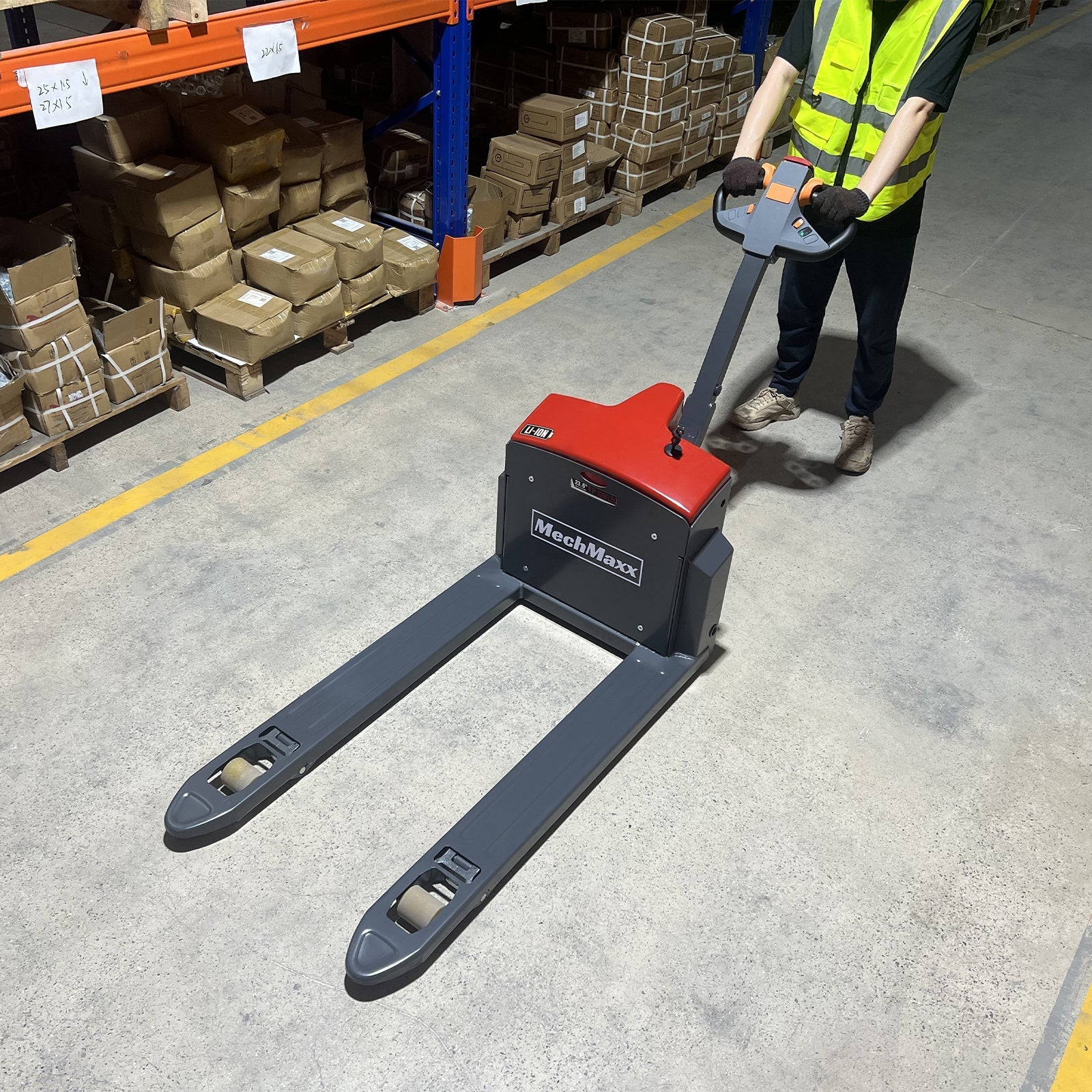 MechMaxx EPT44 Pallet Jack 4400lbs Lithium-ion Electric 45x27 Fork 48V 50Ah Walkie Type Truck New
