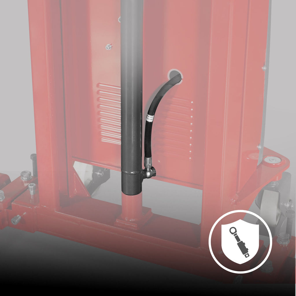 3300lbs Semi-Electric Straddle Stacker,  138" Lift,  Adjustable Legs & Forks,  S33-138S