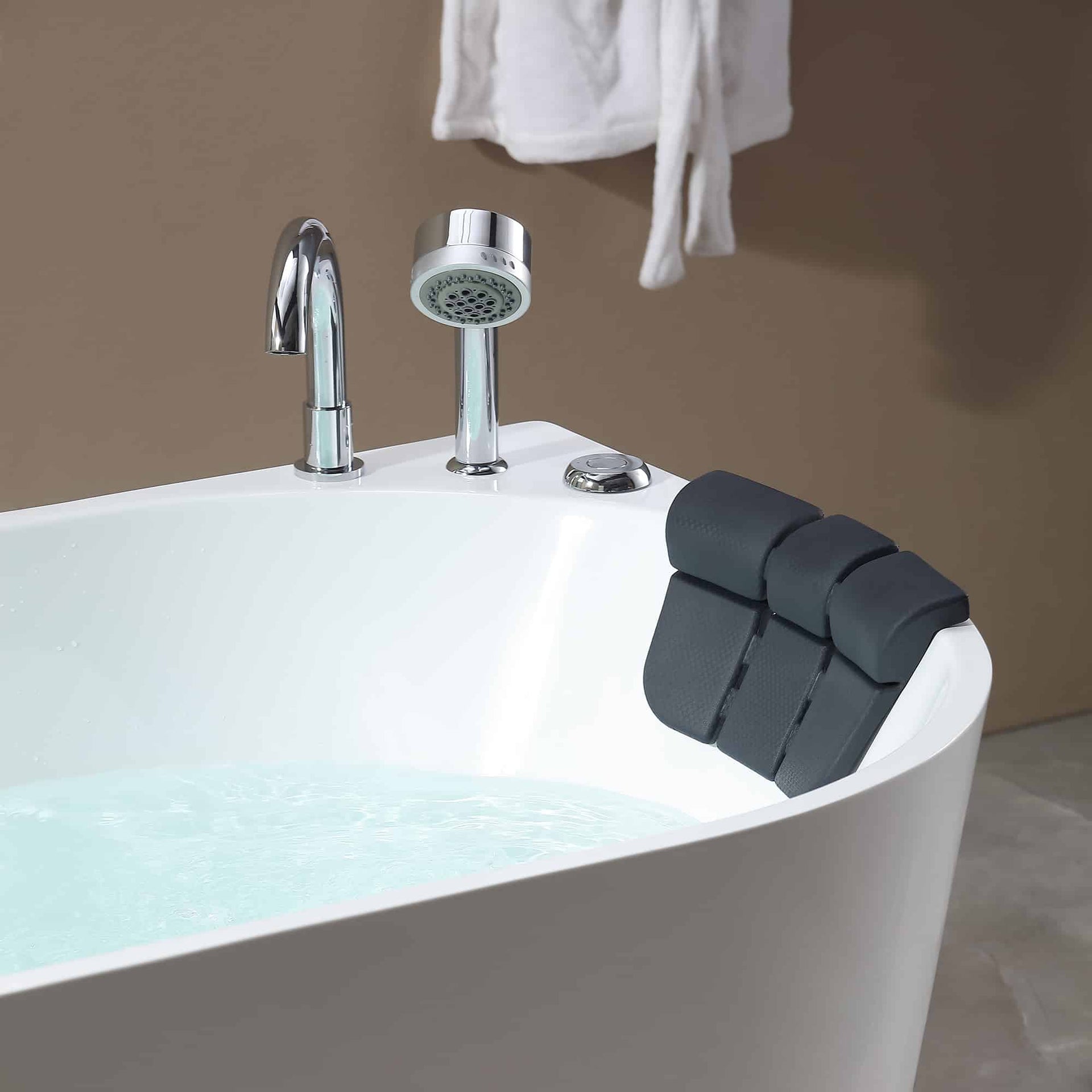 Empava Whirlpool Bathtub 67" Freestanding Hydro Massage with Center Drain New