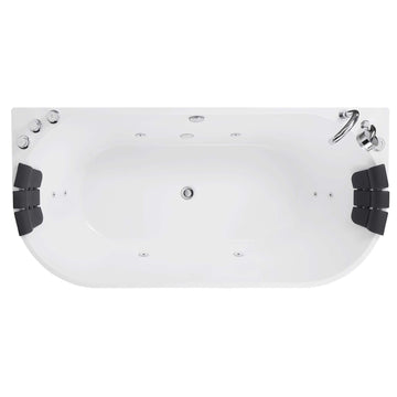 Empava Whirlpool Bathtub 67" Freestanding Hydro Massage with Center Drain New