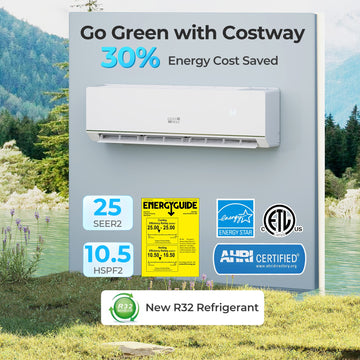 Costway 18,000 BTU 25 SEER2 Mini Split Heat Pump 208-230V 891472635 New