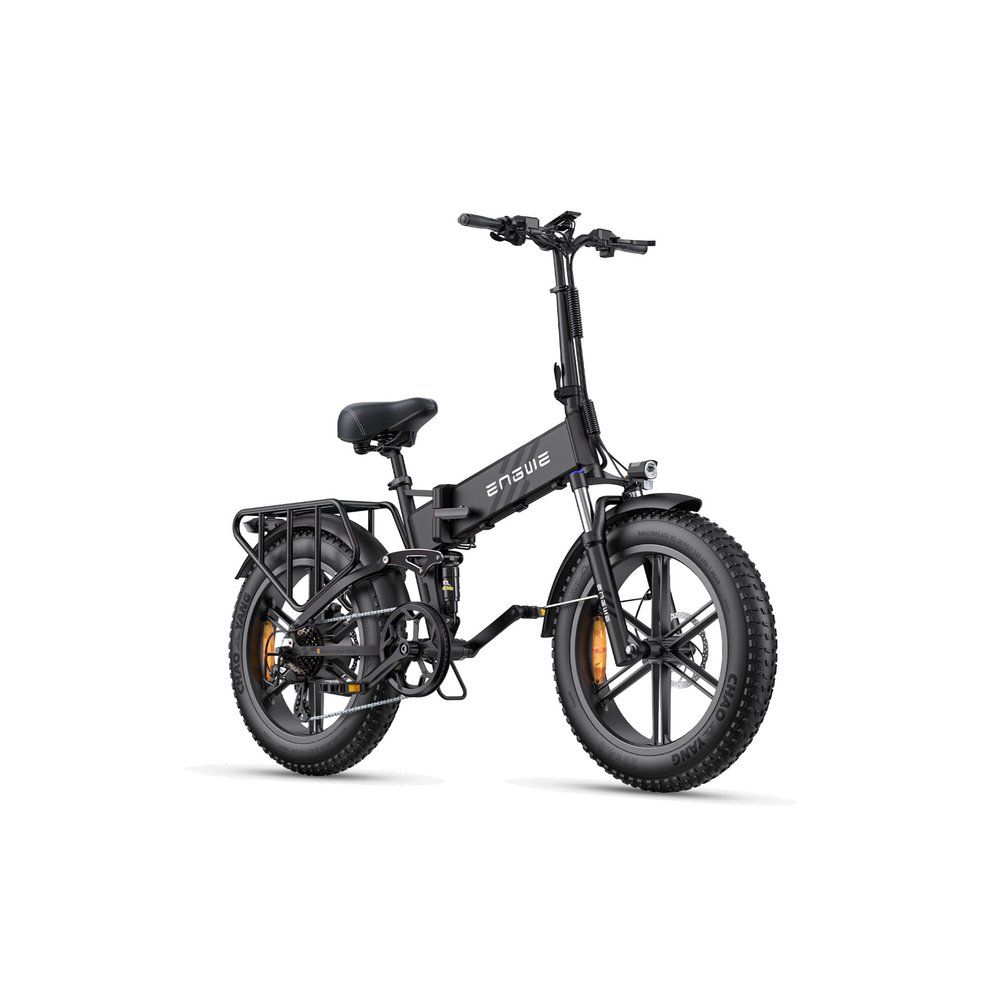 ENGWE - ENGINE PRO 2.0, Full Suspension Foldable E-Bike 1200W (PEAK) 28MPH