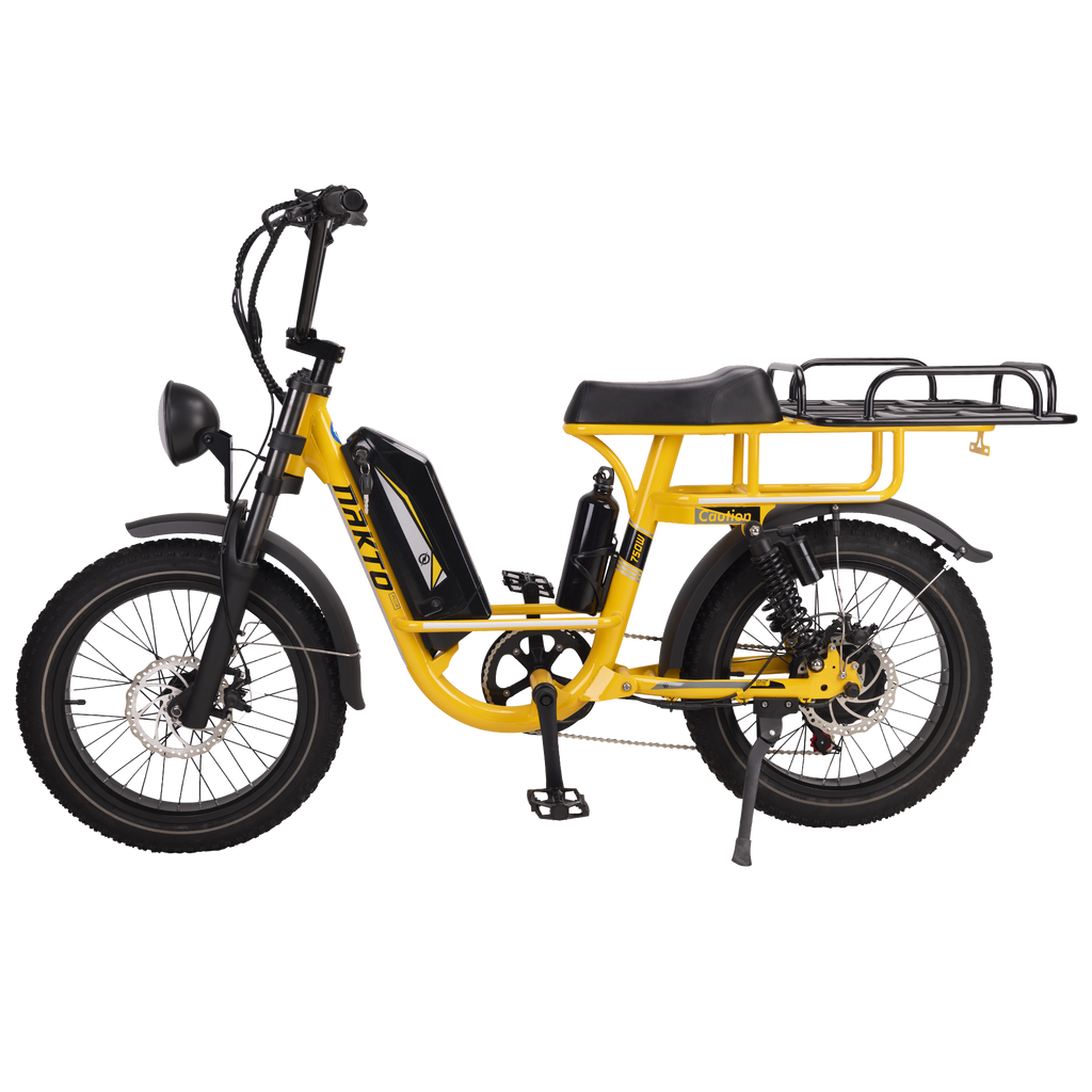 NAKTO - F4 Yellow Electric Cargo Bike 48V 750W 28MPH