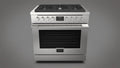 FULGOR MILANO  FULGOR MILANO RANGE GAS 36" 6 BRNR - Stainless Steel (F4PGR366S2)