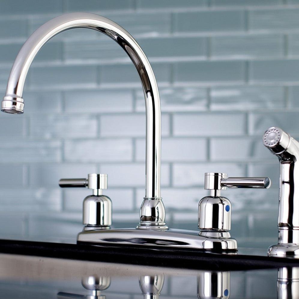 Kingston Brass Concord 8 in. Centerset Kitchen Faucet with Sprayer (FB79-DLSP)