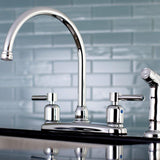 Kingston Brass Concord 8 in. Centerset Kitchen Faucet with Sprayer (FB79-DLSP)