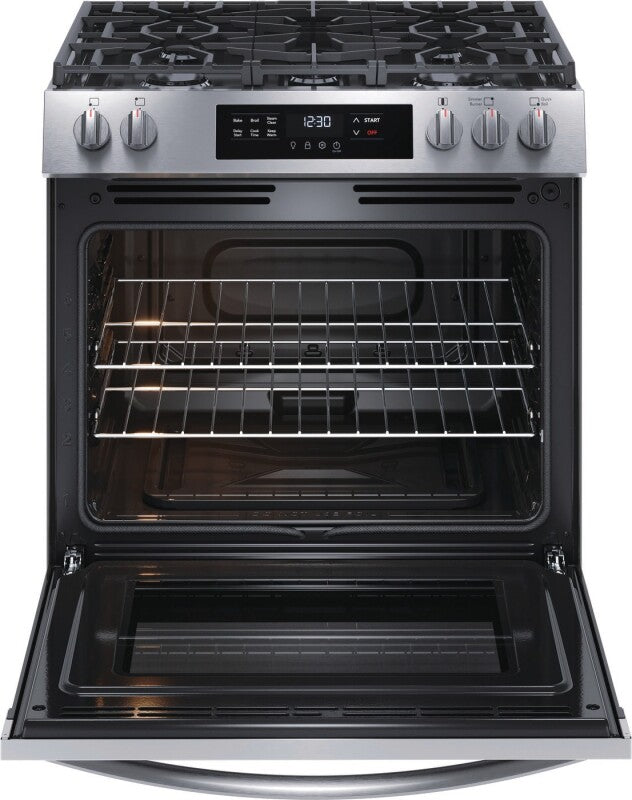 FRIGIDAIRE  30" Gas Range with Steam Clean - Stainless Steel (FCFG3062AS)