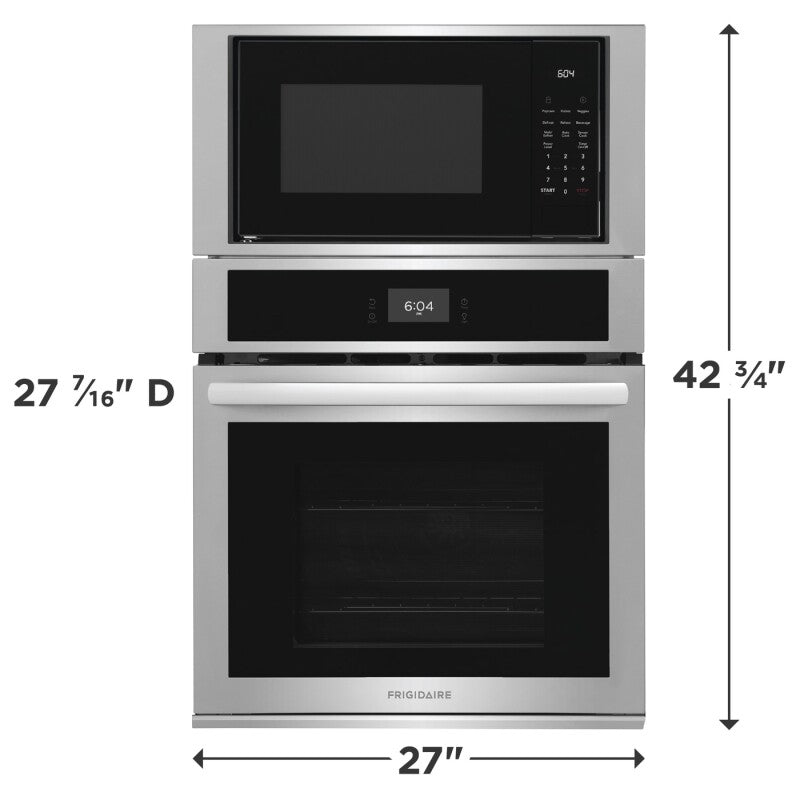 FRIGIDAIRE  27" Electric Wall Oven and Microwave Combination - Stainless Steel (FCWM2727AS)