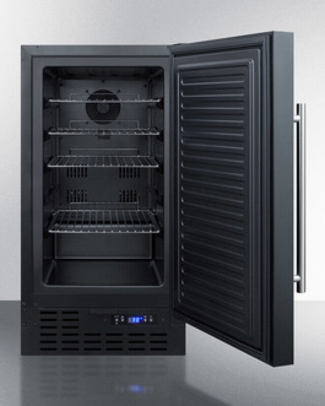 SUMMIT  18" Wide Built-In All-Refrigerator, ADA Compliant - Black (FF1843BADA)