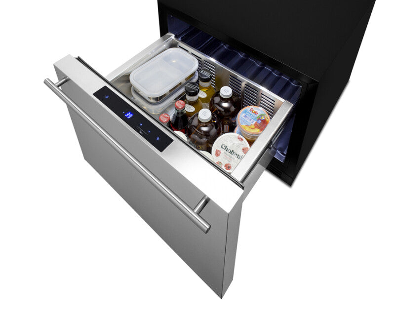 SUMMIT  21.5" Wide Built-In Drawer Refrigerator - Black (FF1DSS)