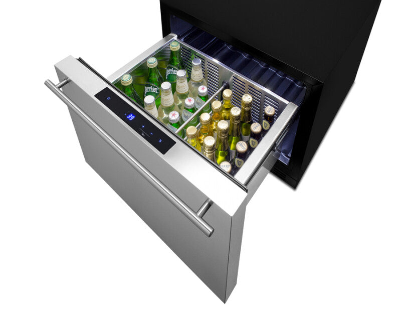 SUMMIT  21.5" Wide Built-In Drawer Refrigerator - Black (FF1DSS)