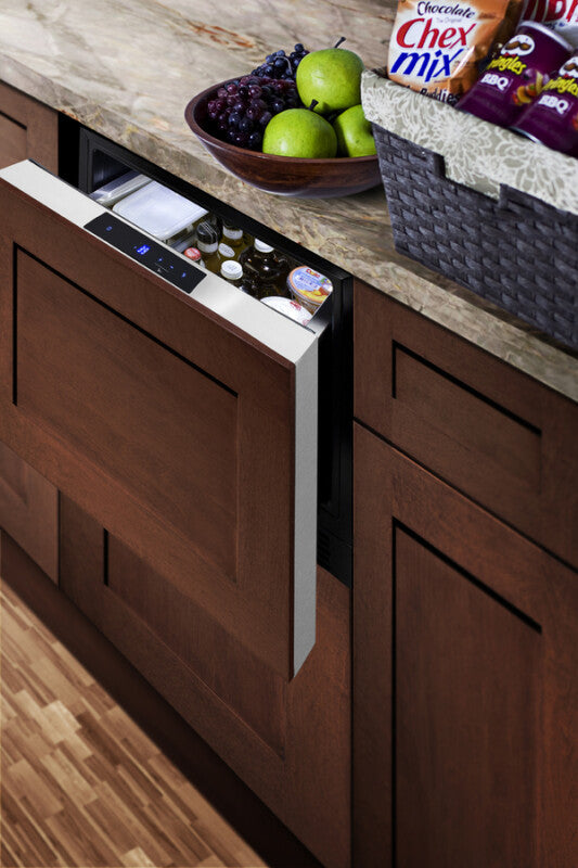 SUMMIT  21.5" Wide Built-In Drawer Refrigerator - Black (FF1DSS)