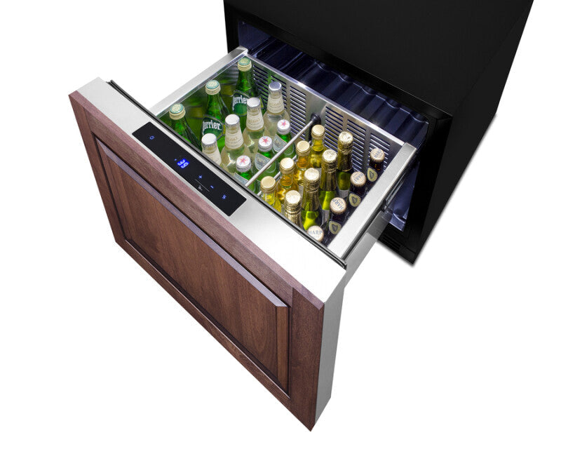 SUMMIT  21.5" Wide Built-In Drawer Refrigerator - Black (FF1DSS)