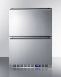 SUMMIT  24" Wide Built-In 2-Drawer All-Refrigerator - Stainless Steel (FF642D)