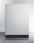 SUMMIT  24" Wide Built-In All-Refrigerator - Stainless Steel/Black (FF64BSS)