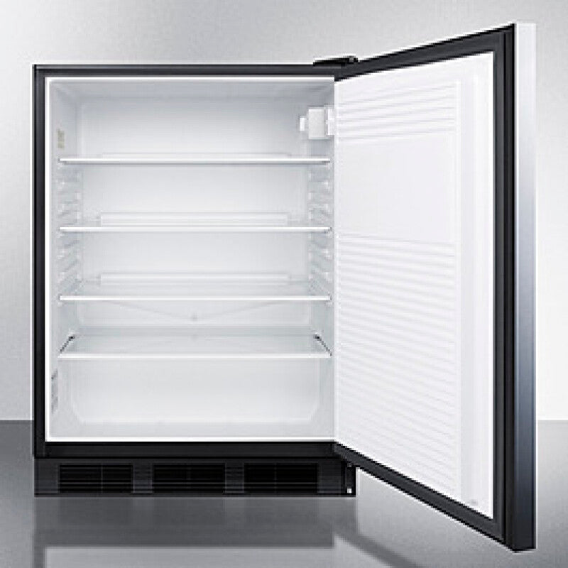 SUMMIT  24" Wide All-Refrigerator, ADA Compliant - Black (FF7BKSSHHADA)