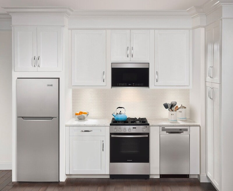 FRIGIDAIRE 23.8-Inch 12 Cu. Ft. Garage Ready Top Freezer Apartment-Size Refrigerator - Fingerprint-Resistant Stainless Steel Look (FFET1222UV)