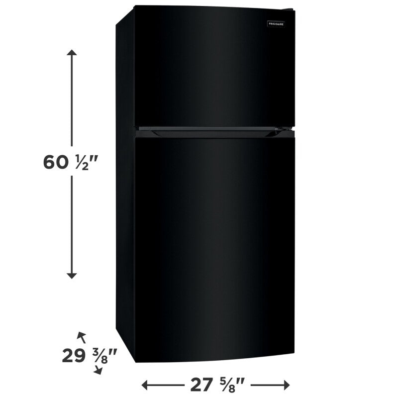 FRIGIDAIRE 27.7-Inch 14 Cu. Ft. Top Freezer Refrigerator - Black (FFHT1425VB)