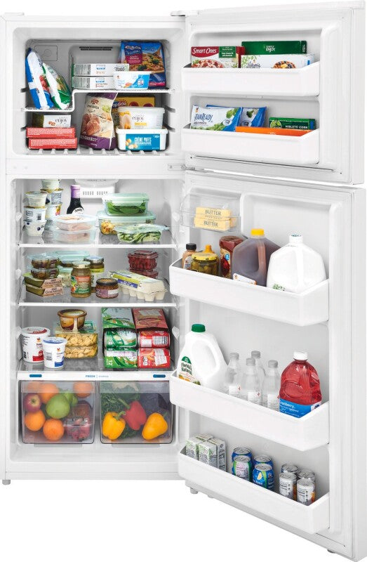 FRIGIDAIRE 27.9-Inch 18 Cu. Ft. Top Freezer Refrigerator - White (FFHT1822UW)