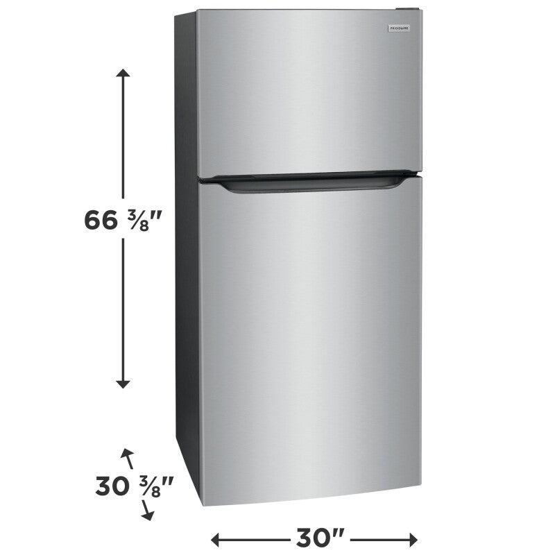 FRIGIDAIRE 30-Inch 18 Cu. Ft. Garage Ready Top Freezer Refrigerator - Stainless Steel (FFHT1835VS)