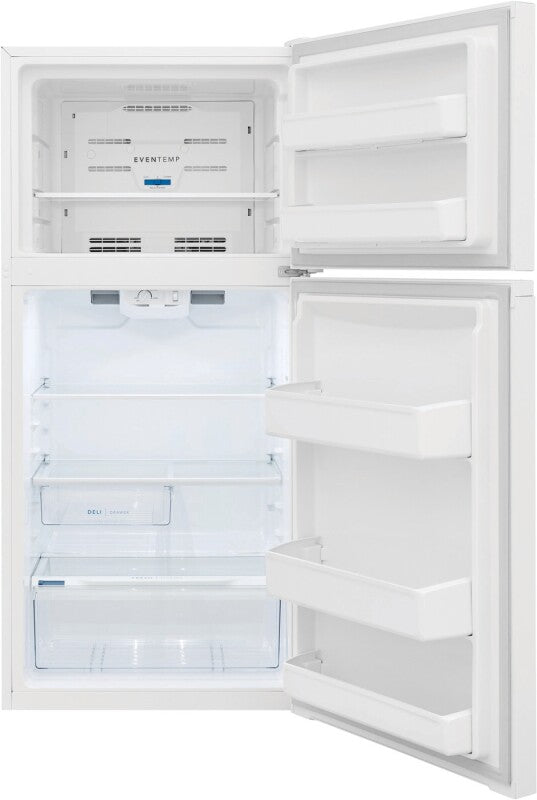 FRIGIDAIRE 27.7-Inch 14 Cu. Ft. Top Freezer Refrigerator - White (FFTR1425VW)