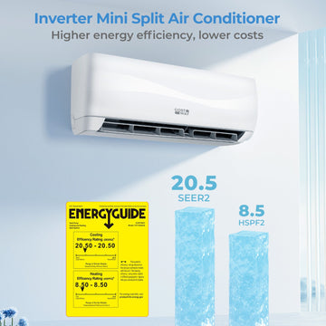 Costway Blast Series 9100 BTU 20.5 SEER2 115V Mini Split Air Conditioner Heat Pump 43506308 New