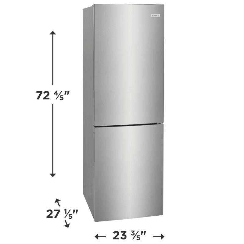 FRIGIDAIRE  12 Cu. Ft. Garage Ready Bottom Freezer Refrigerator - Fingerprint-Resistant Stainless Steel Look (FRBG1224AV)