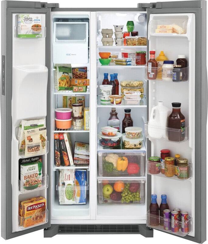FRIGIDAIRE  22 Cu. Ft. 33" Standard-Depth Side-by-Side Refrigerator - Stainless Steel (FRSS2323AS)