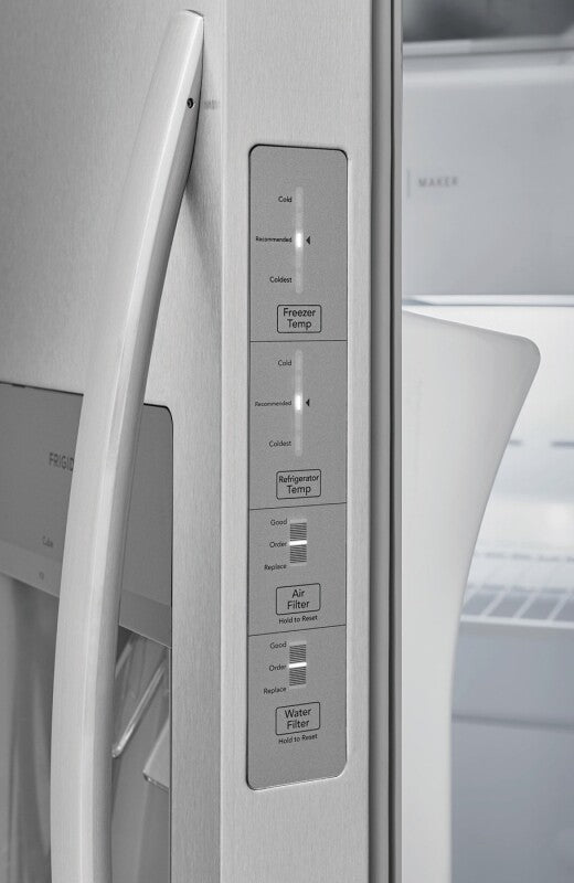 FRIGIDAIRE  22 Cu. Ft. 33" Standard-Depth Side-by-Side Refrigerator - Stainless Steel (FRSS2323AS)