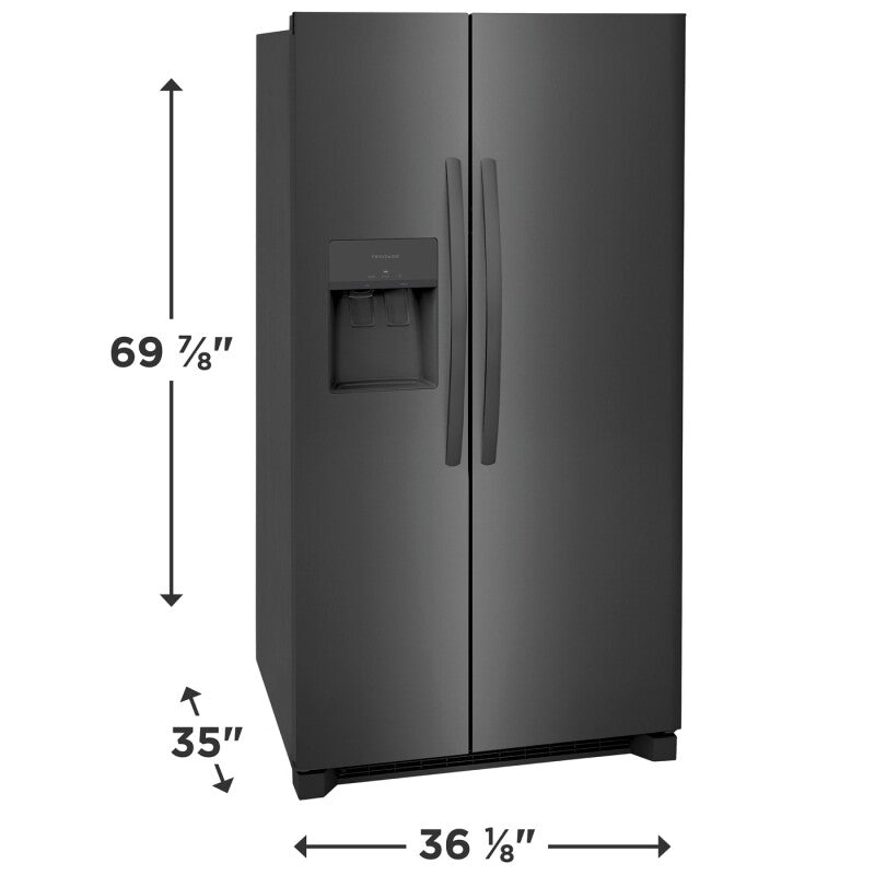 FRIGIDAIRE  26 Cu. Ft. 36" Standard-Depth Side-by-Side Refrigerator - Stainless Steel (FRSS2623AS)