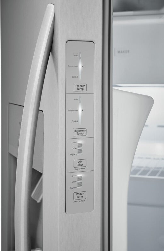 FRIGIDAIRE  26 Cu. Ft. 36" Standard-Depth Side-by-Side Refrigerator - Stainless Steel (FRSS2623AS)