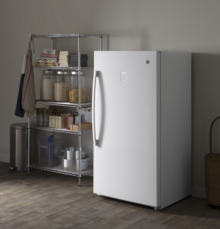 GE  17.3 Cu. Ft. Frost-Free Garage Ready Upright Freezer - White (FUF17DLRWW)