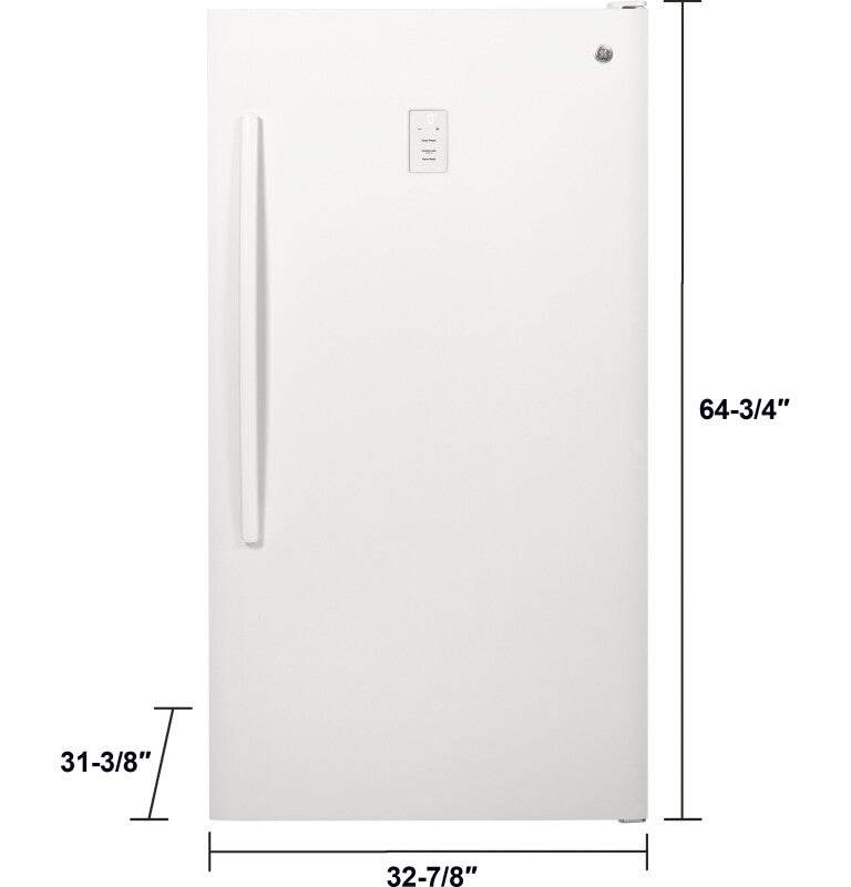 GE  17.3 Cu. Ft. Frost-Free Garage Ready Upright Freezer - White (FUF17DLRWW)