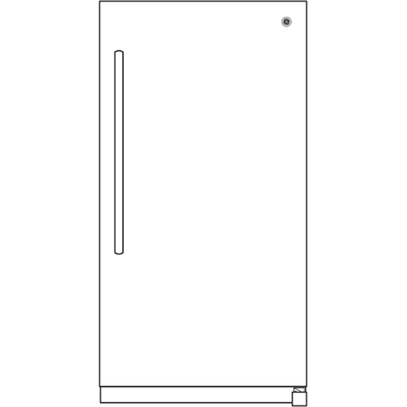 GE  17.3 Cu. Ft. Frost-Free Garage Ready Upright Freezer - White (FUF17DLRWW)