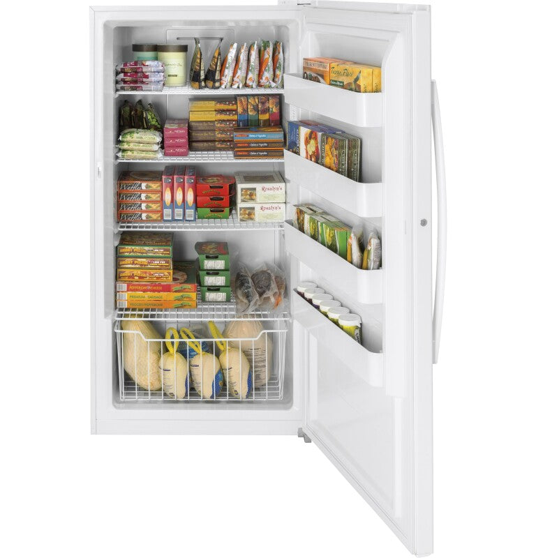 GE  17.3 Cu. Ft. Frost-Free Garage Ready Upright Freezer - White (FUF17SMRWW)