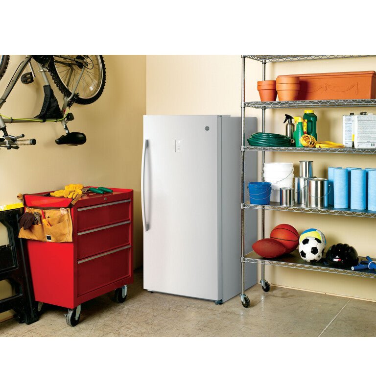 GE  17.3 Cu. Ft. Frost-Free Garage Ready Upright Freezer - White (FUF17SMRWW)