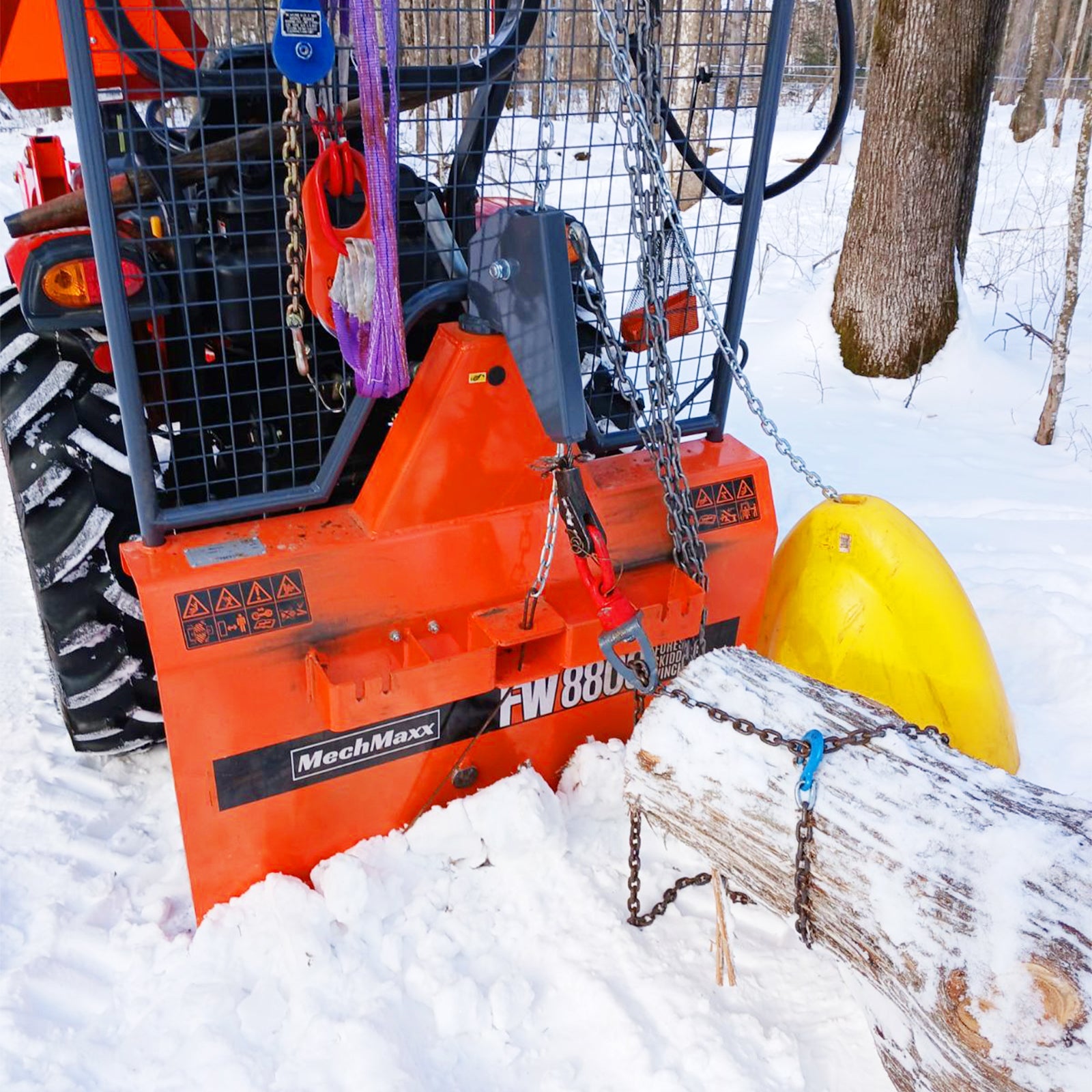 22" Portable Sawmill & Forestry Log Skidding Winch  Bundle, SM22 & FW8800