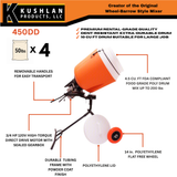 Kushlan 450DD Food Mixer 4.5 Cu. Ft. Drum FDA Certified 3/4 HP Electric Motor New