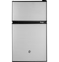 GE  Double-Door Compact Refrigerator - CleanSteel™ (GDE03GLKLB)