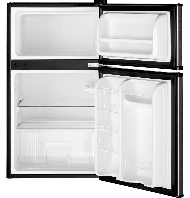 GE  Double-Door Compact Refrigerator - CleanSteel™ (GDE03GLKLB)