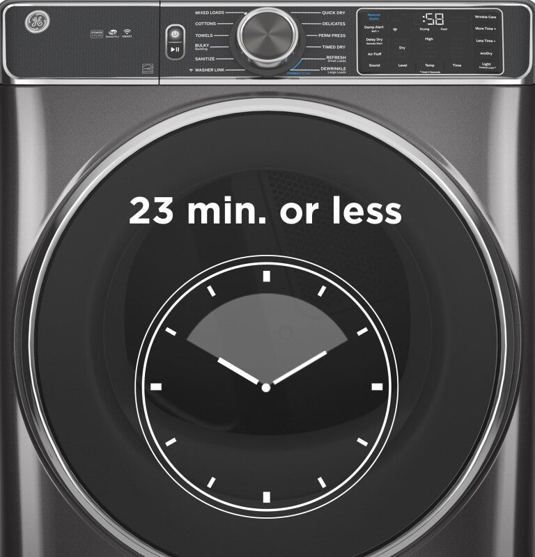 GE  7.8 cu. ft. Capacity Smart Front Load Electric Dryer with Sanitize Cycle - White (GFD55ESSNWW)