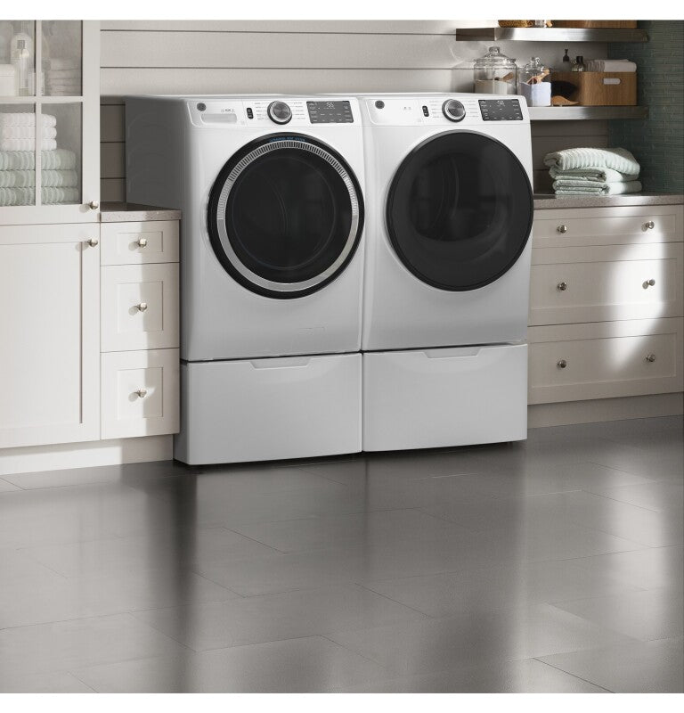 GE  7.8 cu. ft. Capacity Smart Front Load Gas Dryer with Sanitize Cycle - White (GFD55GSSNWW)