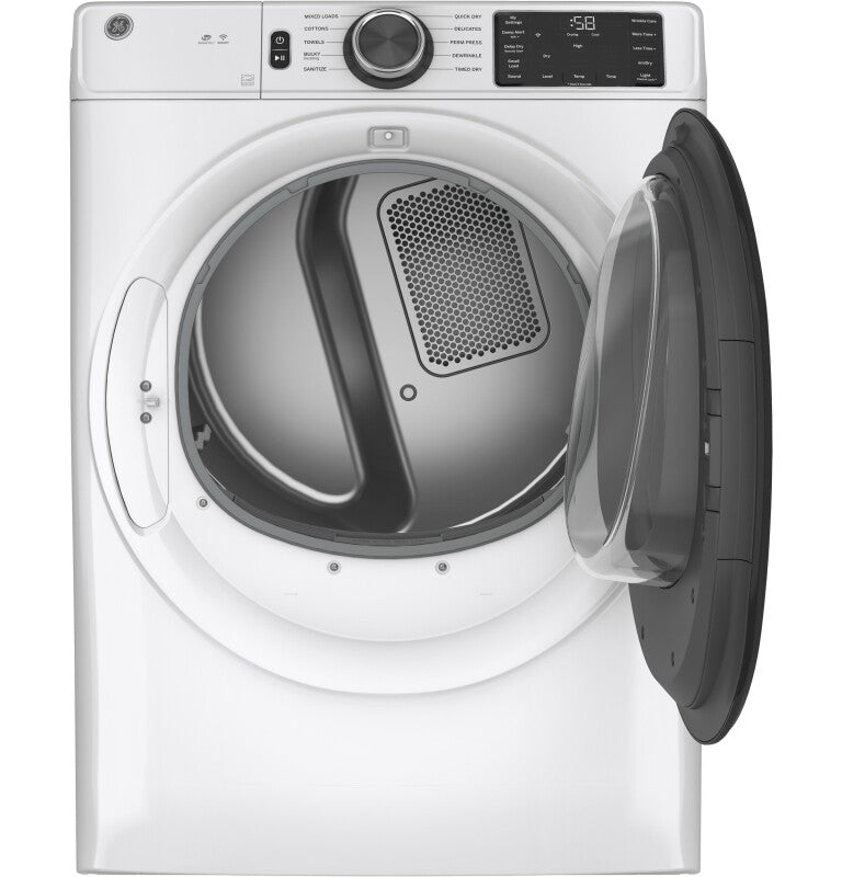 GE  7.8 cu. ft. Capacity Smart Front Load Gas Dryer with Sanitize Cycle - White (GFD55GSSNWW)