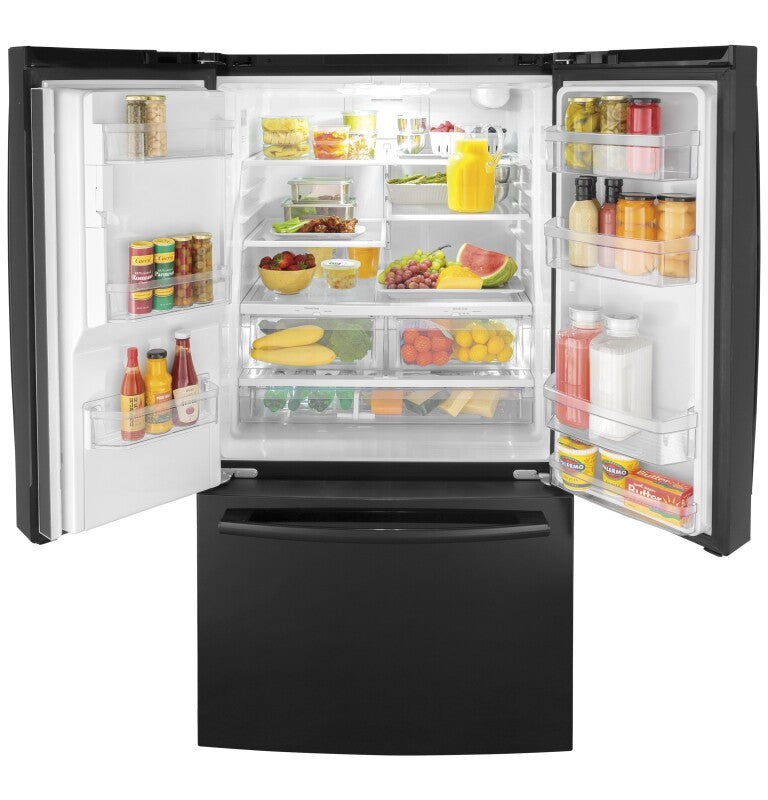 GE  25.7 Cu. Ft. French-Door Refrigerator - Black (GFE26JGMBB)